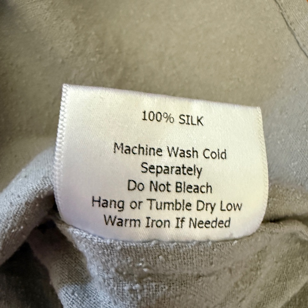 Jamie + the Jones Raw Silk T Top Light Gray Grey Small - Picture 10 of 14